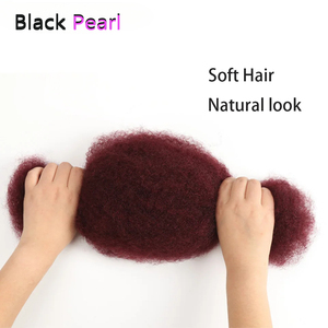 Tressage <span class=keywords><strong>Afro</strong></span> Kinky Bulk de <span class=keywords><strong>cheveux</strong></span> humains Mini Twist #27 99J #4 Extensions de dreadlock en fibre haute température pour réparation de locks synthétiques - Product Image 4