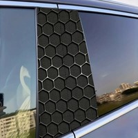 2 autocollants créatifs personnalisés en nid d'abeille pour montants B de voiture, imperméables, auto-adhésifs, pour décoration extérieure et protection