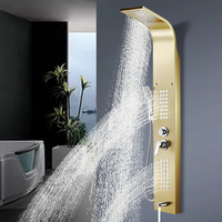 Panneaux de Douche Muraux en Acier Inoxydable 304/201, Multi-Fonctionnels pour Salle de Bain, Vente en Gros