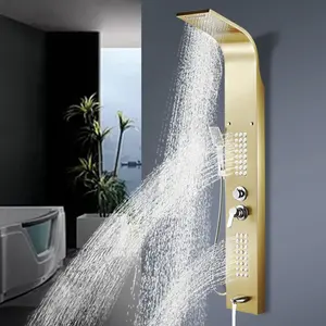 Atacado 304/201 Aço Inoxidável Painéis De Parede Do Chuveiro Wall Mounted Multi Funcional Painel Do Chuveiro Do Banheiro - Product Image 2