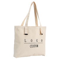 Sac fourre-tout en coton 8oz avec logo personnalisé, en toile recyclée réutilisable, blanc naturel, pour femmes, idéal pour le shopping
