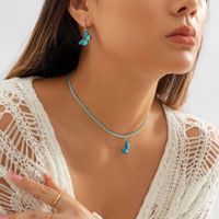 Collier en émail pour femmes, mode, goutte à goutte, papillon Sautoir, personnalité contractée, ligne de cire, Joker