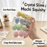 Jouet Squishy Tangyuan Croustillant au Beurre, Balle de Riz Remplie de Vaseline et Huile de Coco, Balle à Presser Anti-Stress, Cadeau Boîte Mystère