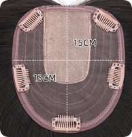 Topper en dentelle mono soudée de qualité supérieure, 100 % cheveux humains vierges bruts, avec dentelle suisse, pour cheveux clairsemés, raie invisible