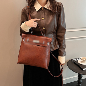 <b>Women's</b> Vintage Oil-Finished Leather <b>Backpack</b> Versatile Trendy And <b>Stylish</b> Wholesale Classic Style <b>Women</b> Luxury <b>Backpacks</b> - Product Image 2