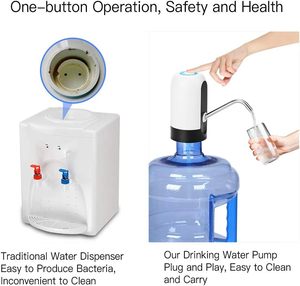 Bomba Elétrica para Garrafão de Água Quente, Dispensador de Água Portátil 300, 500, 800, 1200mAh para Uso Doméstico e Hoteleiro - Product Image 6