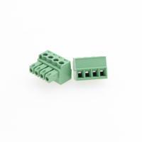 Bloc de bornes enfichable 3,81/3,5 mm 2-24P Femelle 300V 8A Connecteur PCB enfichable PA66/Laiton 28-16AWG Vert M2.5 Acier Zingué