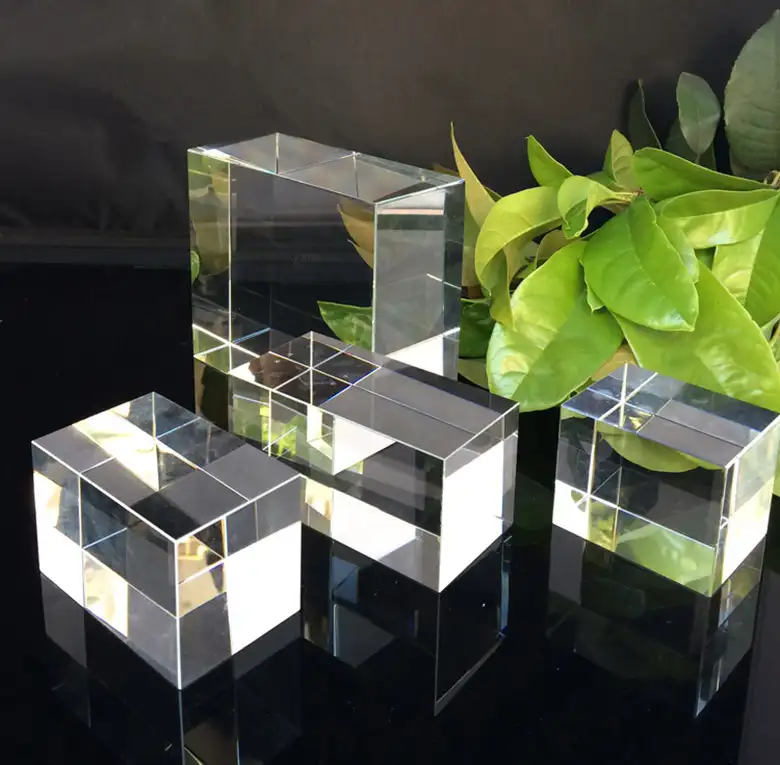 Fonte k9 cubo de cristal em branco, atacado, bloco de vidro de cristal 3d, cubo de cristal
