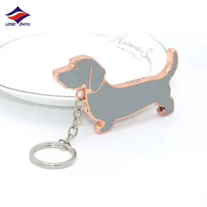 Longzhiyu 17 yıl üretici özel köpek anahtarlıklar Metal Glitter sert emaye anahtarlıklar ayı balık penguen anahtarlık çanta kolye