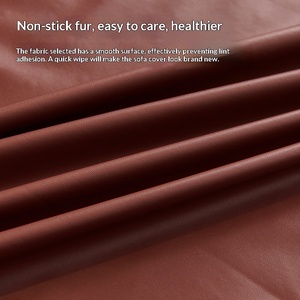 Funda de Sofá de Piel de Oveja de Color Sólido, Apta para Todas las Estaciones, Impermeable, Resistente a la Orina y a la Suciedad - Product Image 3