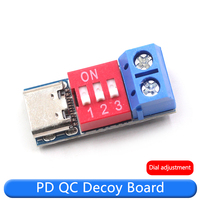 Module de déclenchement de charge rapide QC PD, carte de test de tension réglable 5V 9V 12V 15V 20V avec interrupteur DIP