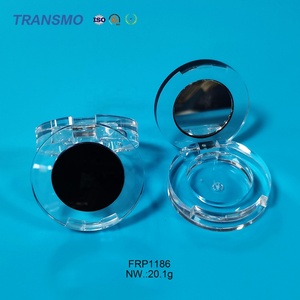 Estuche compacto transparente para polvos PETG, envase vacío para colorete, embalaje redondo de cristal para colorete en crema con espejo - Product Image 6