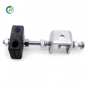 Collier de fixation en alliage d'aluminium moulé par investissement pour câbles à fibres optiques ADSS OPGW, pour poteaux et tours, marque Wolf - Product Image 1