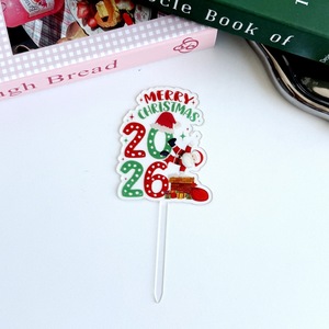 Décoration de gâteau en acrylique « Miel et Douceur de Noël », fournitures de fête pour gâteaux de Noël - Product Image 4