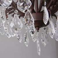 Lustre suspendu LED nordique en fer forgé noir pour salle à manger d'hôtel de luxe, éclairage intérieur exquis