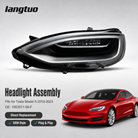 Phare LED de haute qualité en PC ABS OEM 1053571-00-F pour Tesla Model S 2016-2023 55W 12V Nouveau phare avant LED