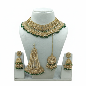 Royal White Alloy Ethnic Pearl Kundan Bridal <b>Set</b> Heavy <b>Gold</b> Plated Choker Handcrafted Engagement Wedding Anniversary Party Gift - Product Image 2