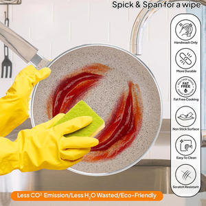 High Quality Modern Metal Ceramic Coated Pot <b>Pan</b> Glass Lids Soft Touch Handle Non-Stick Die <b>Cast</b> Aluminum Gas Cookware Set - Product Image 6