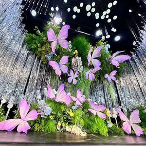 <span class=keywords><strong>E609</strong></span> Nouveau Style de Papier Géant Artificiel Diversité de Couleurs Papillon Fleur Scène Fenêtre Accessoires de Tir de Mariage Ornement Décoration - Product Image 2