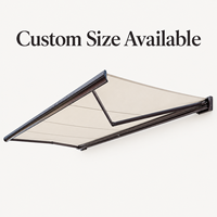 Auvent rétractable complet pour terrasse, en aluminium robuste, avec bras pliables, protection solaire extérieure, taille personnalisée, fixation murale