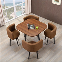 Ensemble Moderne de Tables et Chaises de Luxe pour Cuisine et Restaurant, Meubles de Salle à Manger, Petite Table Ronde avec 4 Chaises