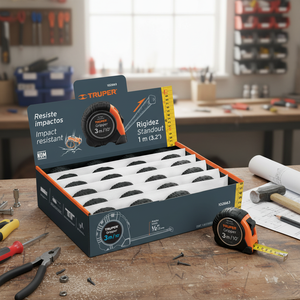 FH-3MC-24BOX Scatola Espositiva con 24 Pinze e 24 Metro a Nastro da 3m da 13mm - Product Image 3