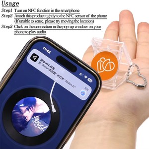 SUNSHING DIY Custom Album Vinyl <b>Record</b> Box Kpop Mini NFC CD Keychain Music Album <b>Case</b> Song Keychain Wholesale Mini CD Key Chain - Product Image 5