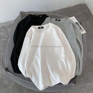 Camisetas de Manga Larga de Algodón Peinado con Estampado Digital de Logotipo Personalizado de Marca de Moda, Transpirables y Unisex - Product Image 1