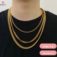 Ensemble de bijoux Hip Hop pour homme, plaqué or, avec collier chaîne à maillons en zircon glacé 8MM, bracelet épais et ras-de-cou, style Bling Iced Rope