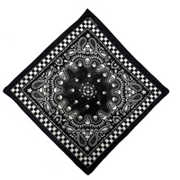 Bandanas carrés 100% coton à impression personnalisée, dessin sur mesure pour foulard et hijab traditionnels