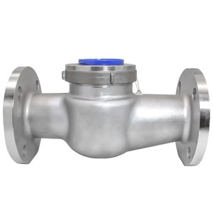 Compteur d'eau à bride en acier inoxydable DN15 20 25, compteur multi-jets pour eaux usées industrielles, résistant à la corrosion - Product Image 1