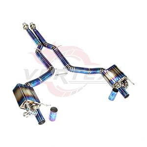 ท่อไอเสีย Vortex Ultralight Titanium สำหรับรถยนต์ Mercedes Benz C63 W205 Sedan พร้อมท่อเก็บเสียงคู่ด้านหลังและปลายท่อสีน้ำเงินคู่ - Product Image 2