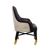 Lucky YH — chaise de lecteur de café de haute qualité, fauteuil avec roues dorées mobiles à vendre