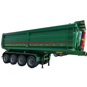 Semirremolque de volteo trasero en forma de U de 3-4 ejes y 60-80 toneladas, de alta resistencia, material de acero de 30T-100T, fabricado en China - Product Image 2