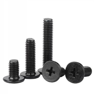 Vis à tête ultra plate de 2 mm, vis à tête cruciforme noires, M3 x 5 mm, M4, M6 - Product Image 3