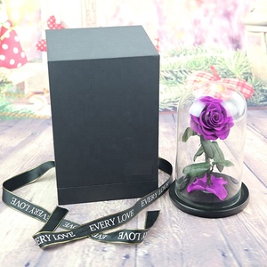 <span class=keywords><strong>Rosa</strong></span> Preservada en Cúpula <span class=keywords><strong>de</strong></span> <span class=keywords><strong>Cristal</strong></span> en Caja <span class=keywords><strong>de</strong></span> Regalo, Flor Real Estabilizada Eterna <span class=keywords><strong>con</strong></span> Tallo para Navidad, Gran Venta - Product Image 2