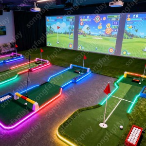 Terrain de mini-golf Sqarcade style forêt, version LED lumineuse de nuit, pour centres de villégiature, parcs d'attractions, usage commercial, personnalisable - Product Image 4