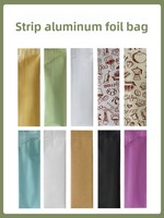 Sacs en papier kraft rayés brillants en aluminium portables pour emballage de sucre - Petits sacs jetables de qualité alimentaire