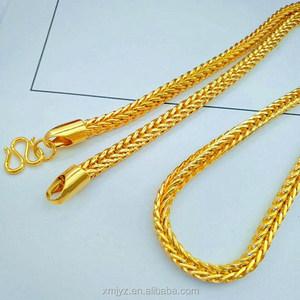 골드 두바이 5mm 황동 뱀 뼈 목걸이 금도금 남성과 여성 보석 - Product Image 6