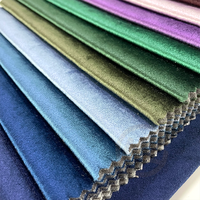 Neuartiges Design goldener Lieferant Polyester glänzend Italien Holland Samt Sofa Stoff aus China Großhandels preis pro Meter