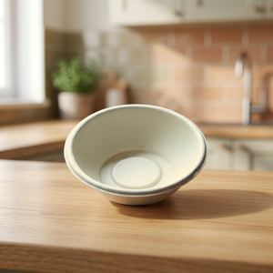 Bol de service alimentaire rond en bagasse naturelle de 500 ml, vaisselle jetable en fibre de canne à sucre, vaisselle compostable pour restaurants et traiteurs - Product Image 2