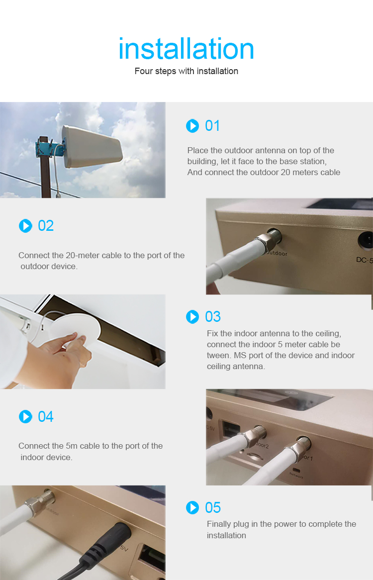 Dual Band GSM 4G Signal Booster , LTE Mobile Phone Signal Amplifier