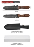 Couteau de jardin en acier inoxydable, couteaux Zt avec étui de poche en cuir noir, multi-outils Leatherman pour l'extérieur et le désherbage
