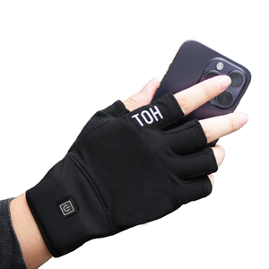 Gants chauffants d'extérieur, gants de <span class=keywords><strong>sport</strong></span> pour le cyclisme, gants de randonnée, demi-doigts, gants électriques rechargeables pour l'hiver, hommes et femmes, design personnalisé - Product Image 4