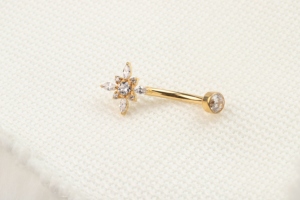 Ensemble de bijoux de <span class=keywords><strong>piercing</strong></span> corporel en titane F136 plaqué or <span class=keywords><strong>avec</strong></span> zircon 5A pour le <span class=keywords><strong>nombril</strong></span>, idéal pour fiançailles, mariage, fête ou cadeau - Product Image 3