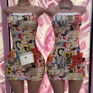 Abito Estivo Corto Senza Maniche Sexy con Stampa Y2K per Donna, Vendita all'Ingrosso di Moda Floralcharm - Product Image 1