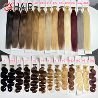 GS-Extension de cheveux humains, vente en gros, cheveux humains vierges bruts, Itip, Extension de cheveux humains indiens crépus droits bouclés à la kératine I K