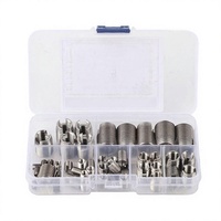 50 inserts filetés, filetage intérieur en acier inoxydable, jeu d'inserts autotaraudeurs avec boîte de rangement, M3/M4/M5/M6/M8/M10/M12/M14/M16
