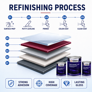 Revestimiento Exterior Anticorrosión para Automóviles, <span class=keywords><strong>Pintura</strong></span> para Automóviles <span class=keywords><strong>de</strong></span> Color Plateado 1K para Diferentes Tipos <span class=keywords><strong>de</strong></span> Carrocerías - Product Image 6