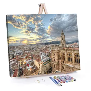 Pintura digital personalizada por números, kits de pintura moderna para decoração de casa